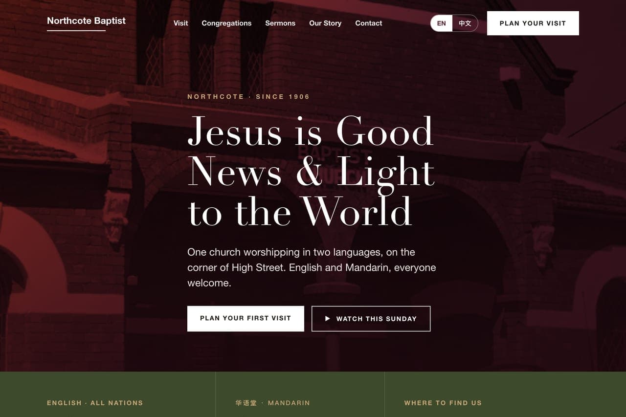 Northcote Baptist Church cover